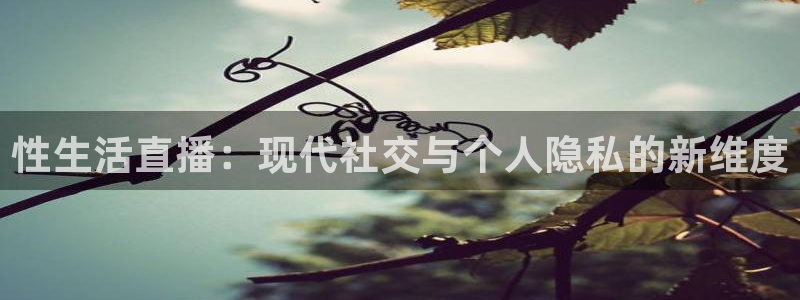 乐球直播免费观看高清版：性生活直播：现代社交与个人隐私的新维度